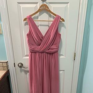 Beautiful Dessy Collection pink bridesmaid dress